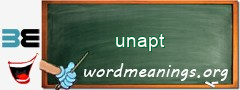 WordMeaning blackboard for unapt